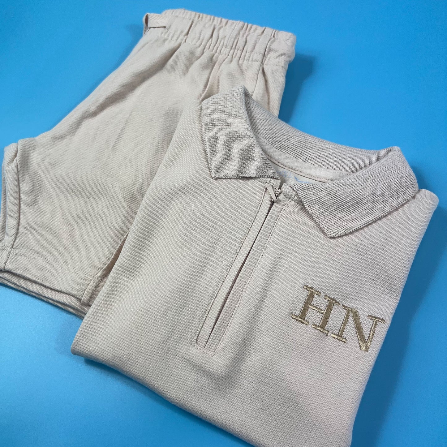 Nude Polo Short Set