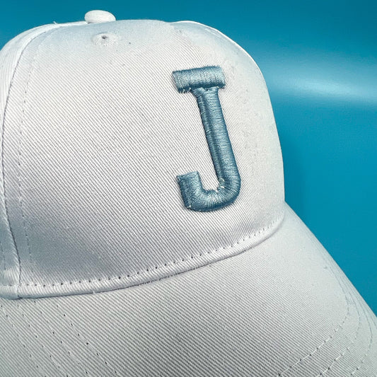 White Cap with 3D Puff inital