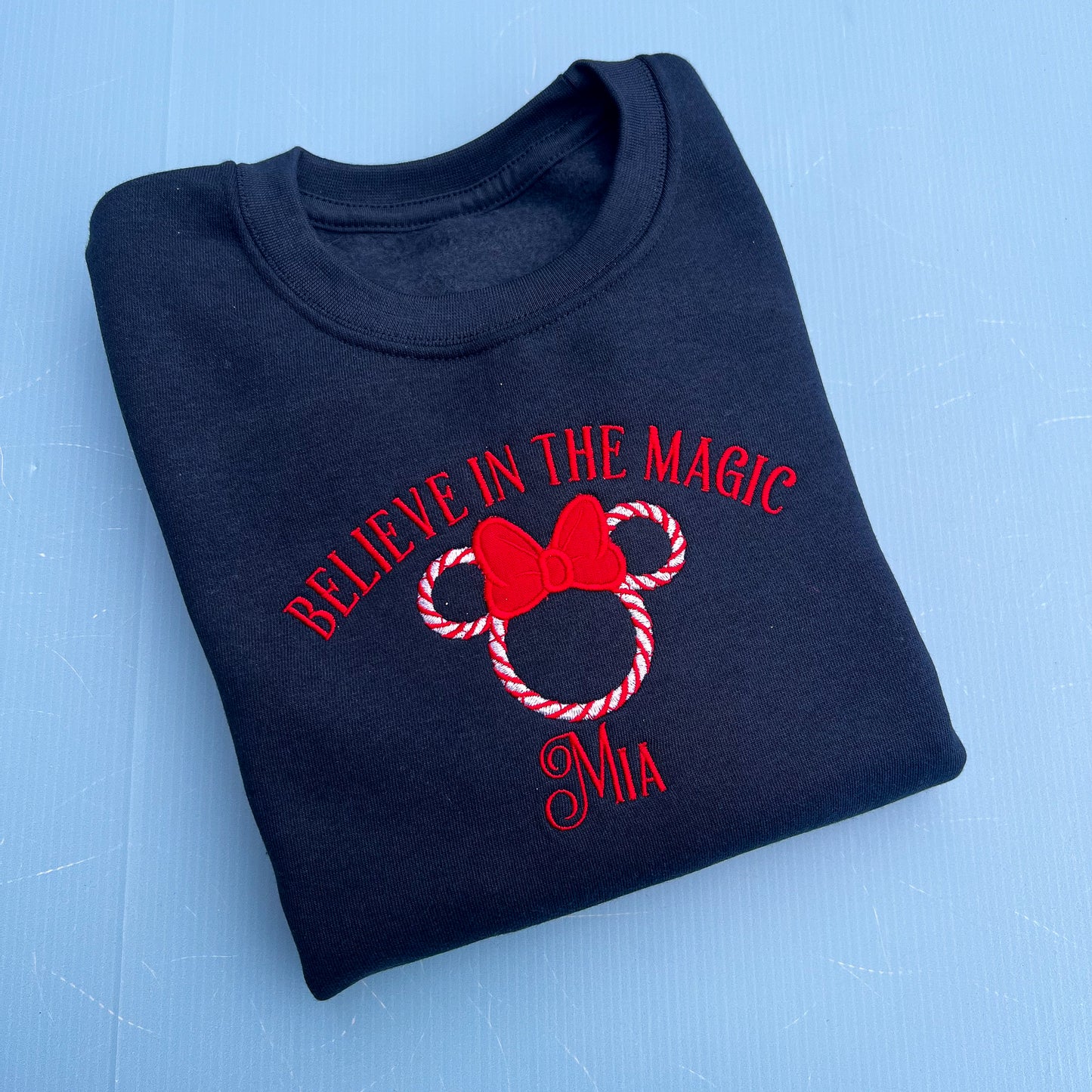 Minnie Mouse Candy Cane Jumper