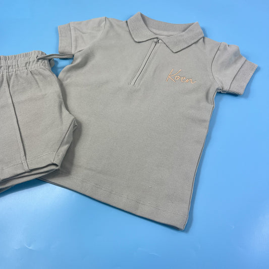 Sage Polo Short Set