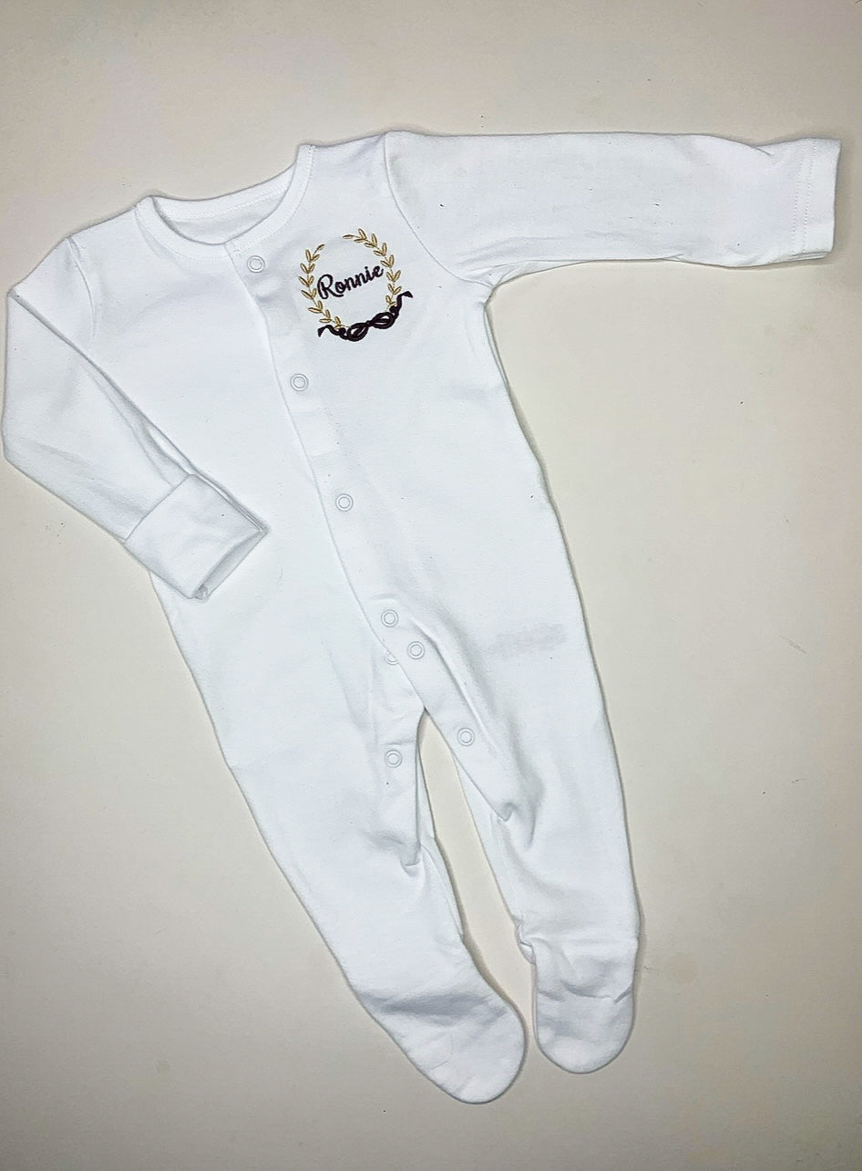 Babygrow with Wreath Design