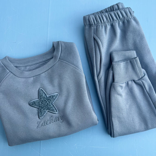 Blue Tracksuit with Teddy Heart/Star