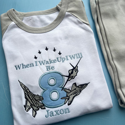 Fighter Jet Inspired Birthday Pyjamas