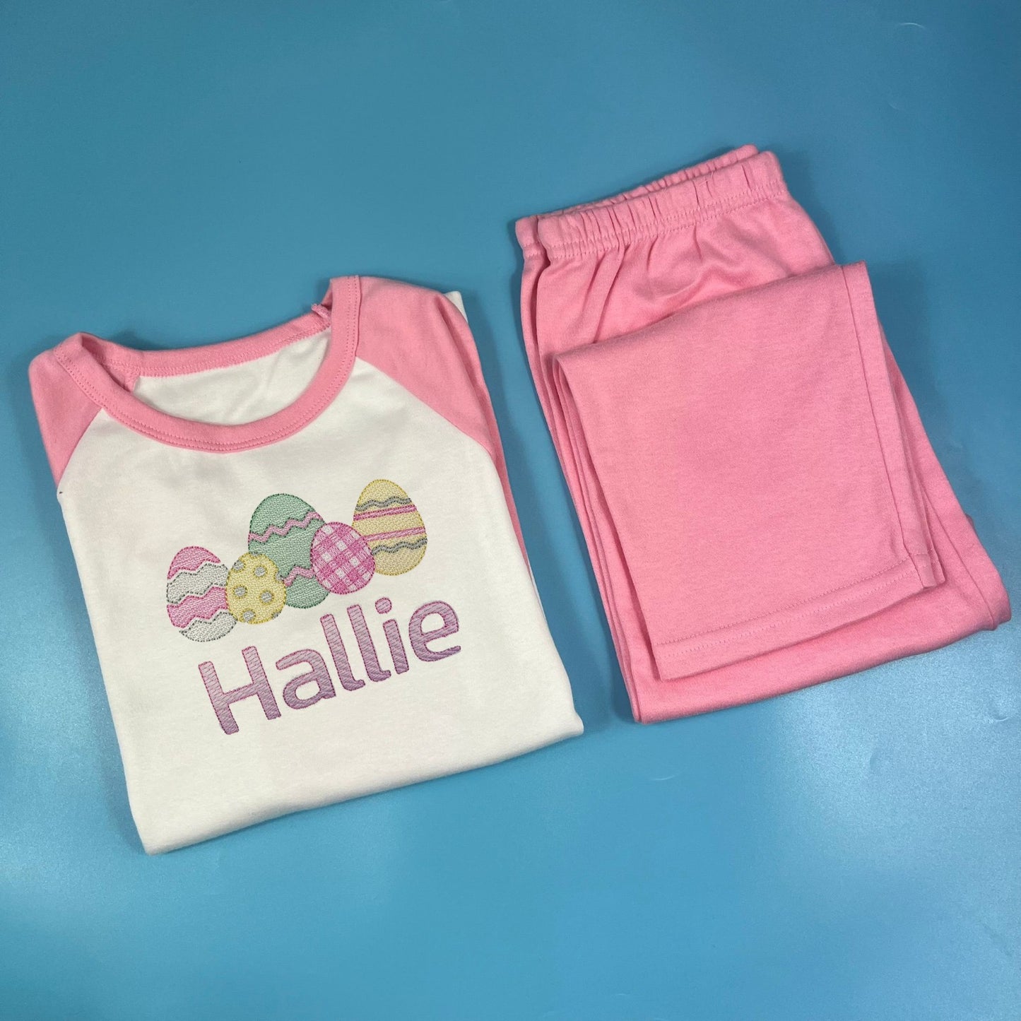 Personalised Pink Easter Egg Pyjamas