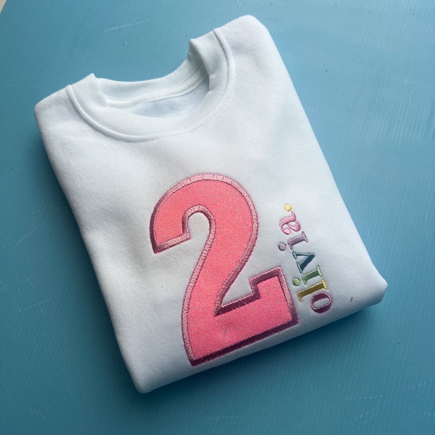 Glitter Number with Name