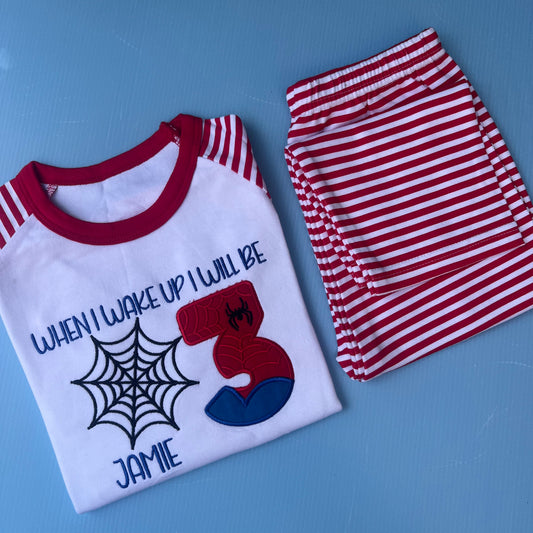 Spiderman Inspired Birthday Pyjamas