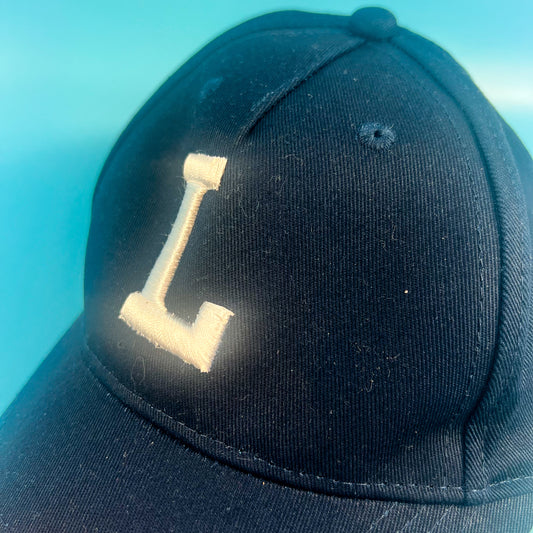 Navy Cap with 3D Puff inital