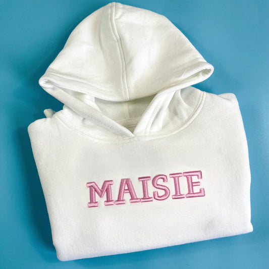 Copy of White Hoodie with 3D Font!