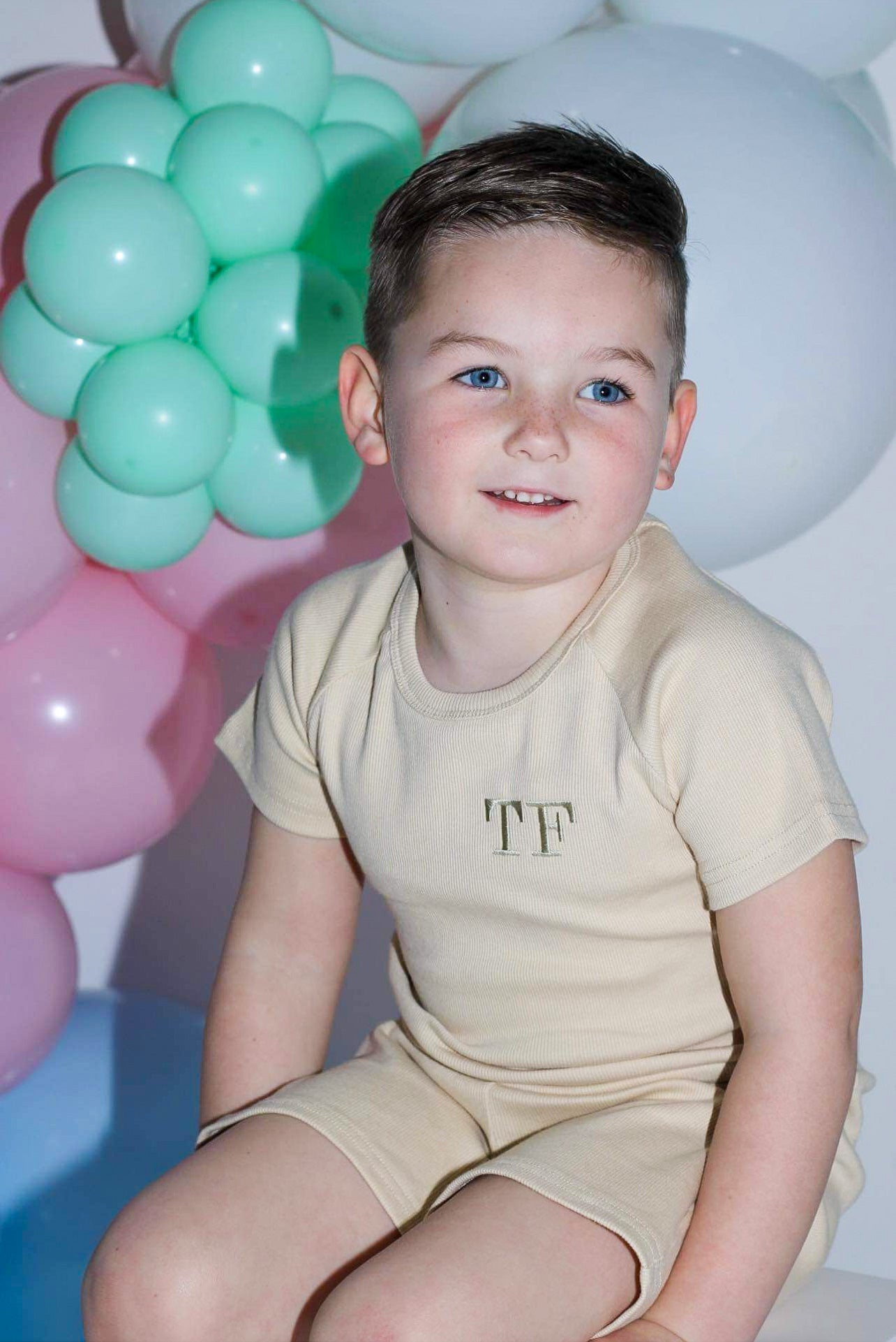 Nude Ribbed Short Set