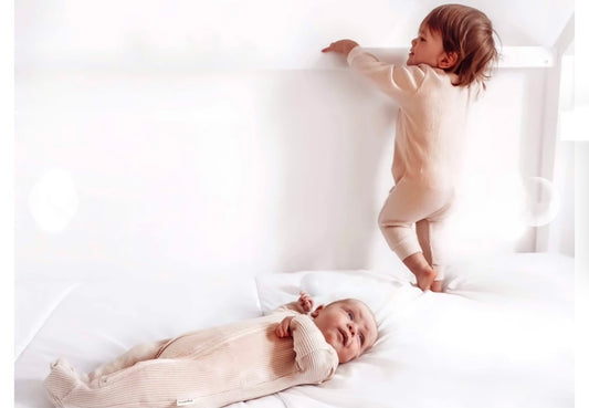 Zip up Ribbed babygrow sleepsuit