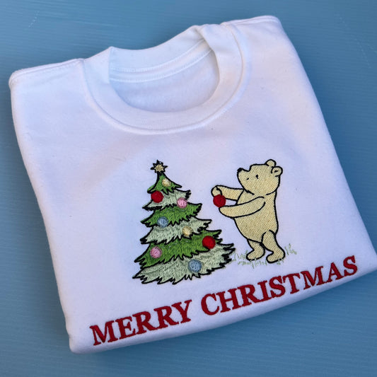 Christmas Pooh bear Jumper