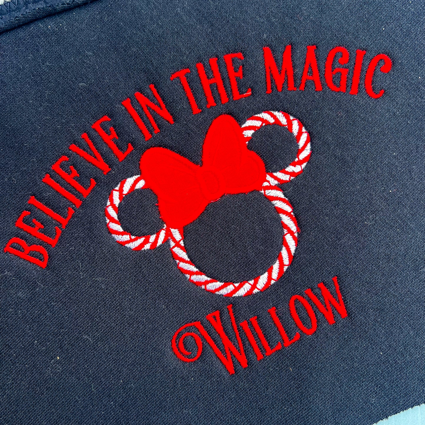 Minnie Mouse Candy Cane Jumper