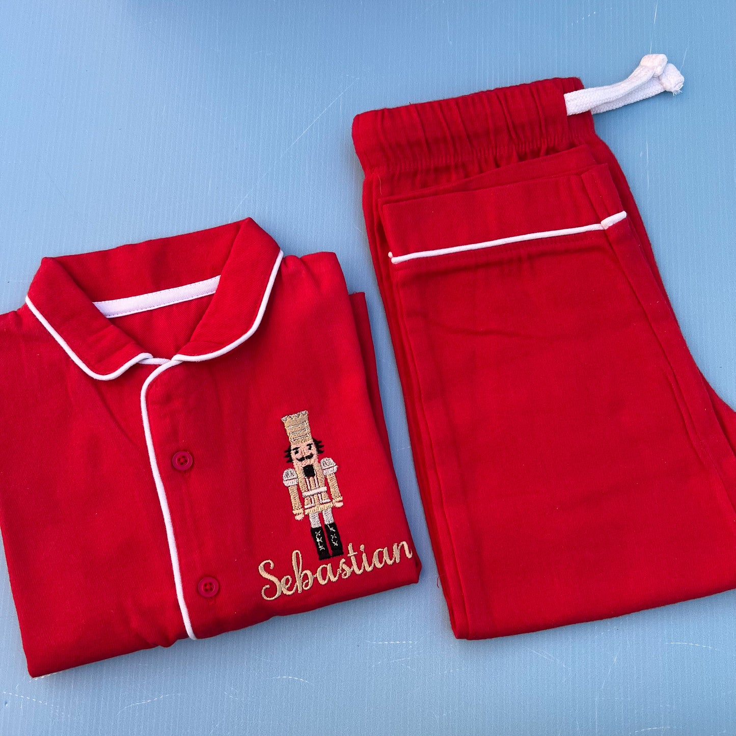 Classic Red Christmas Pyjamas with nutcracker