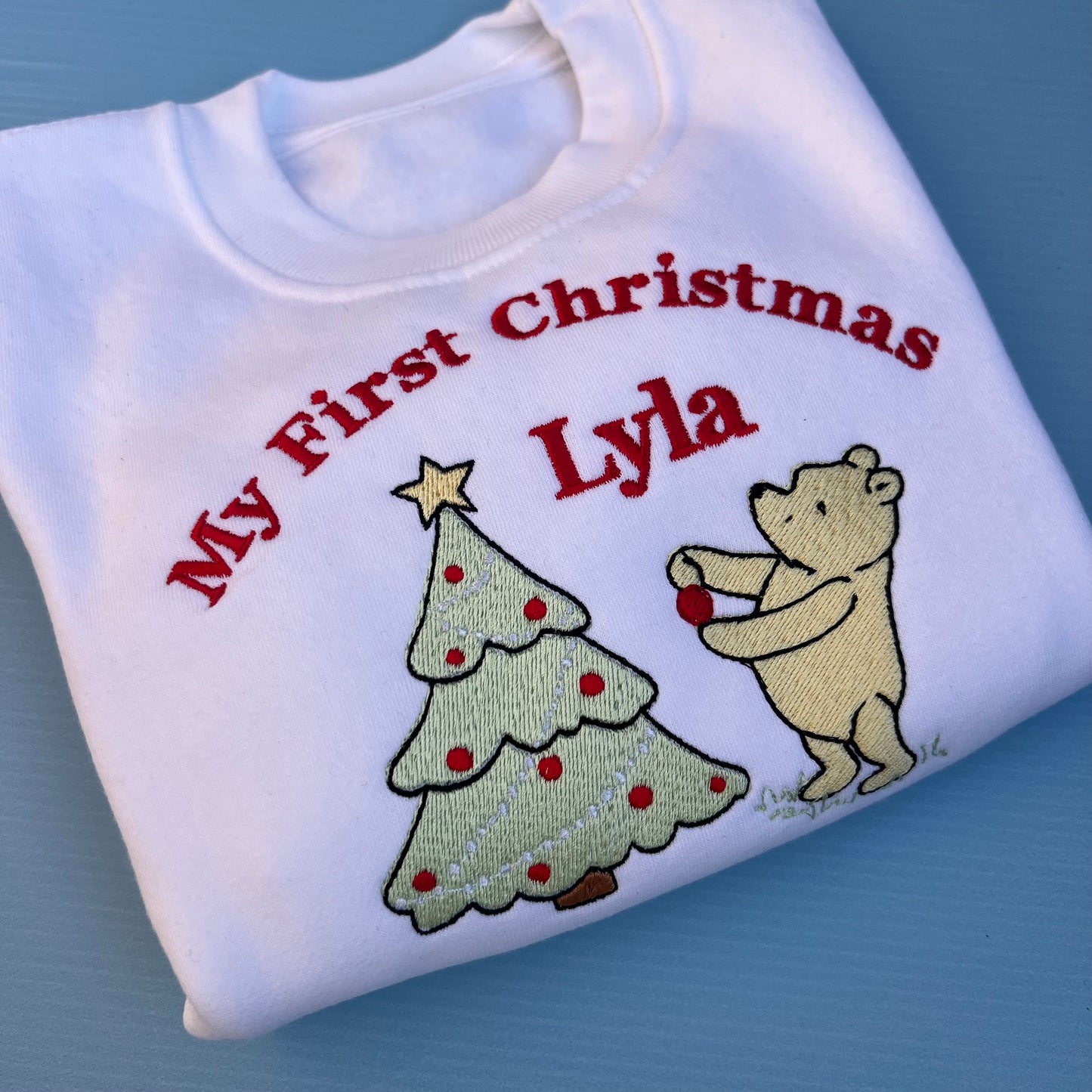 First Christmas Pooh bear Jumper