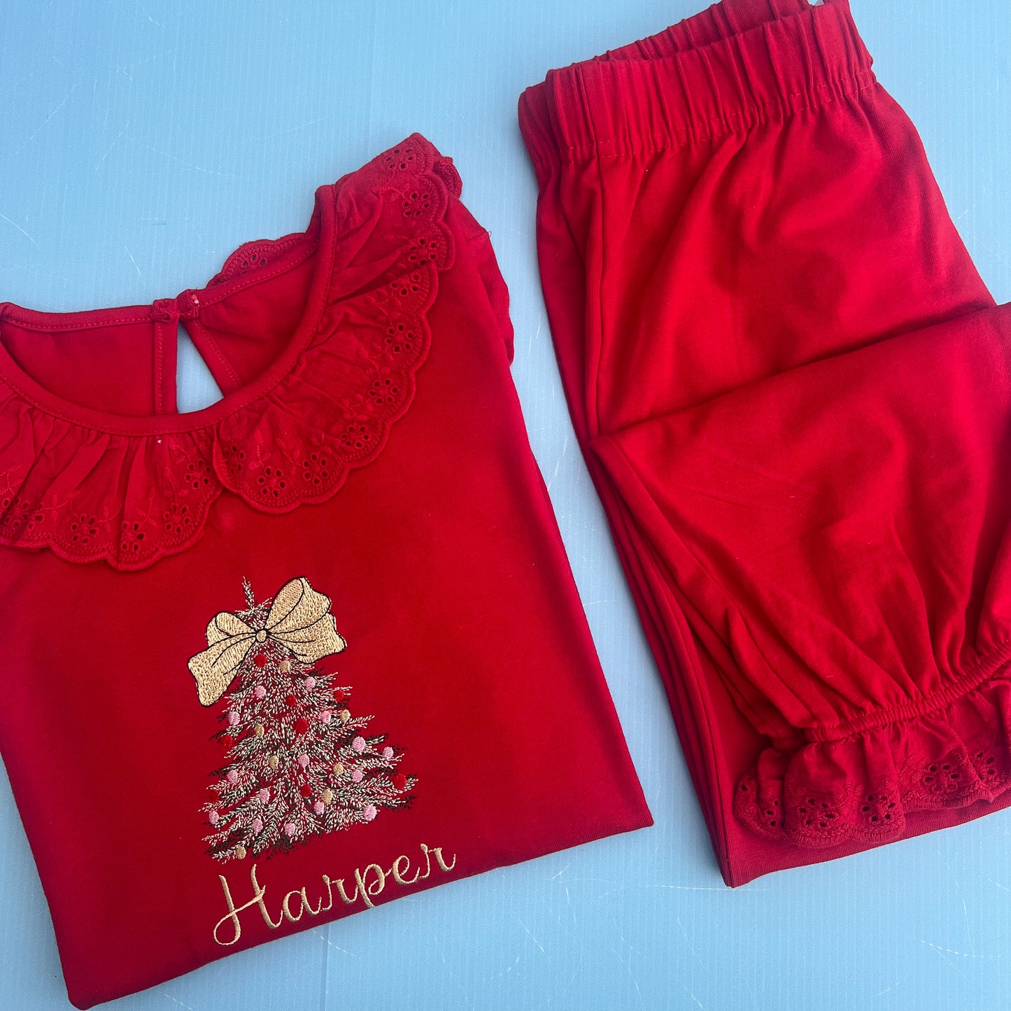 Red Christmas Tree Pyjamas