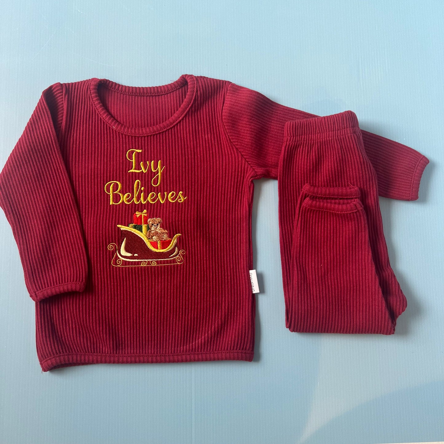 Burgundy Loungeset with Sleigh Design