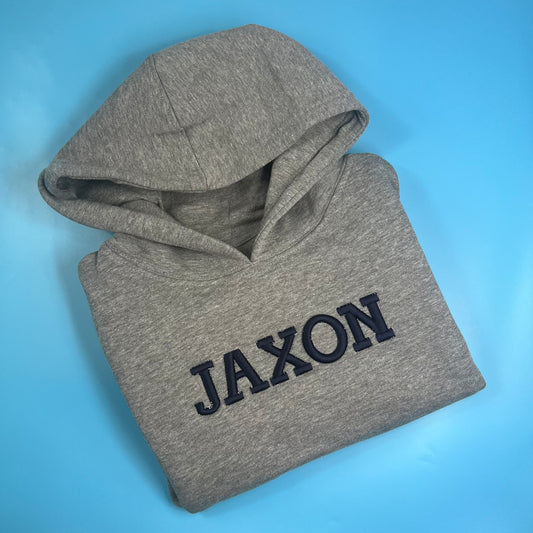 Grey Hoodie with 3D Font!