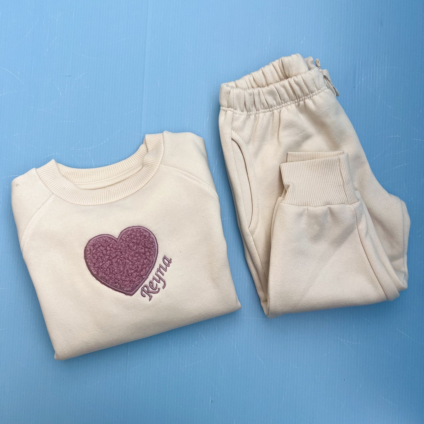 Oat Tracksuit with Teddy Heart/Star