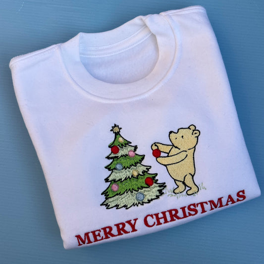 Christmas Pooh bear Jumper