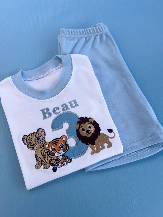 Safari Amimals Birthday Pyjamas