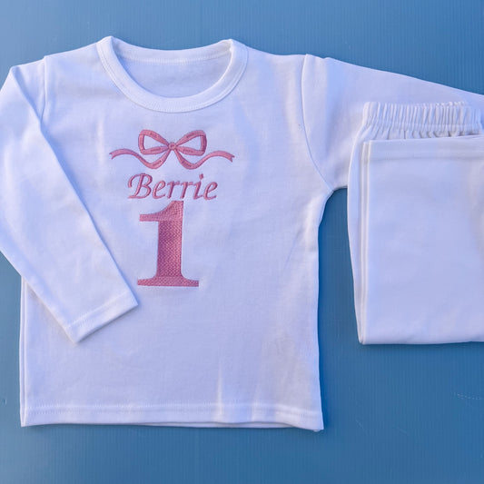 Bow Birthday Pyjamas