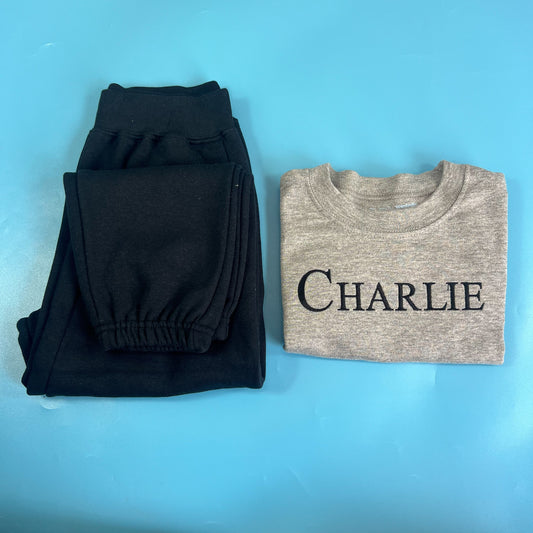 Black Jogger and T-shirt Set