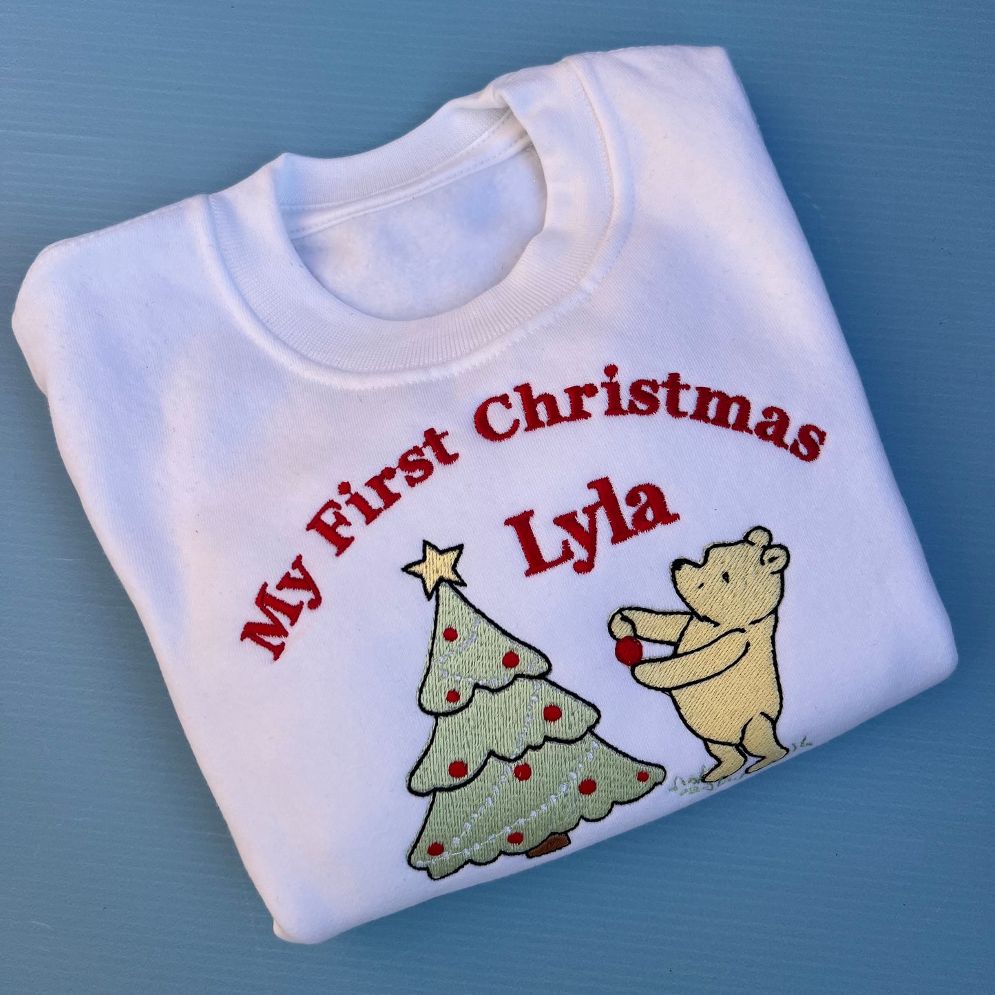 First Christmas Pooh bear Jumper