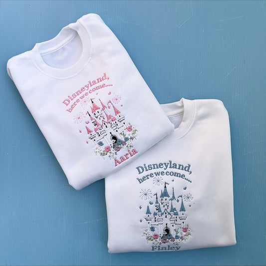 Disneyland Here We Come Castle - Blue Embroidery