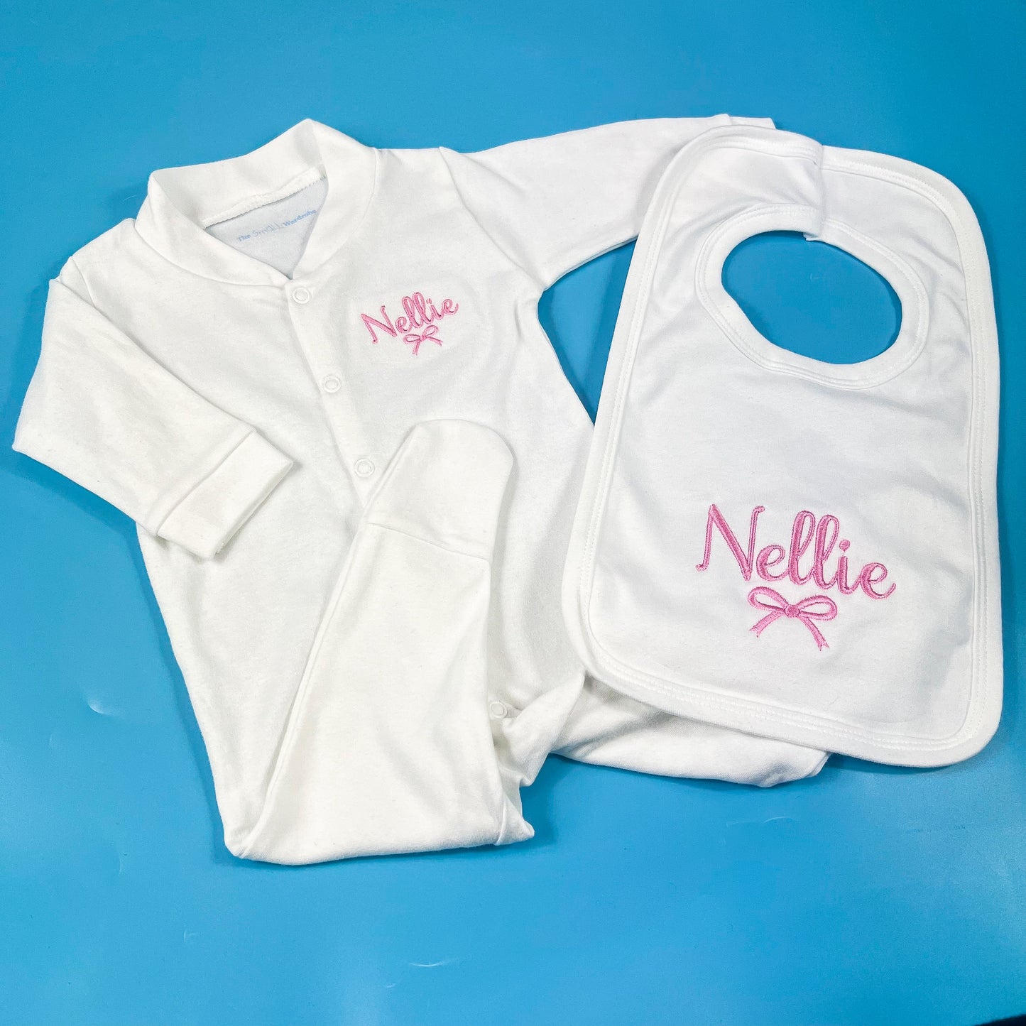 Babygrow with Name and Bow