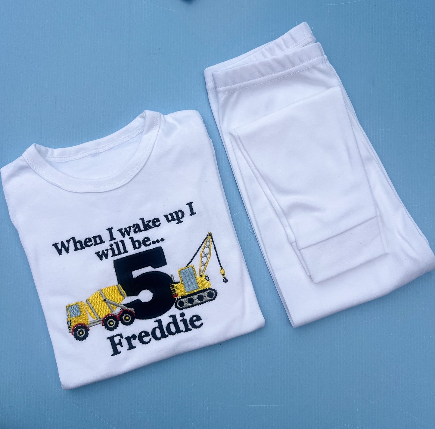 Digger Birthday Pyjamas