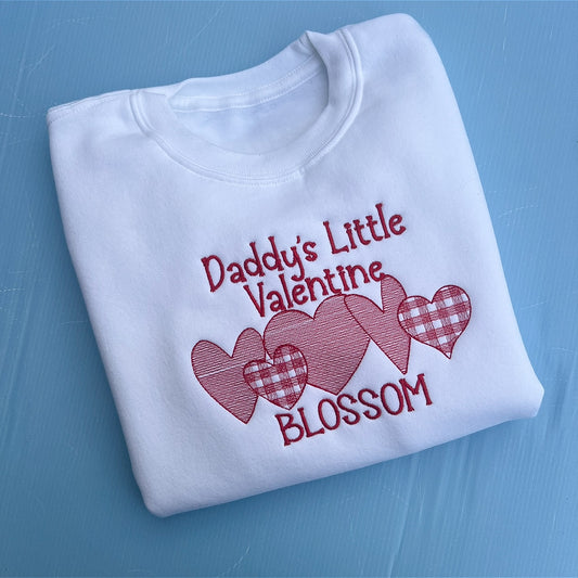 Daddy’s little Valentine Heart Design TShirt/Sweatshirt