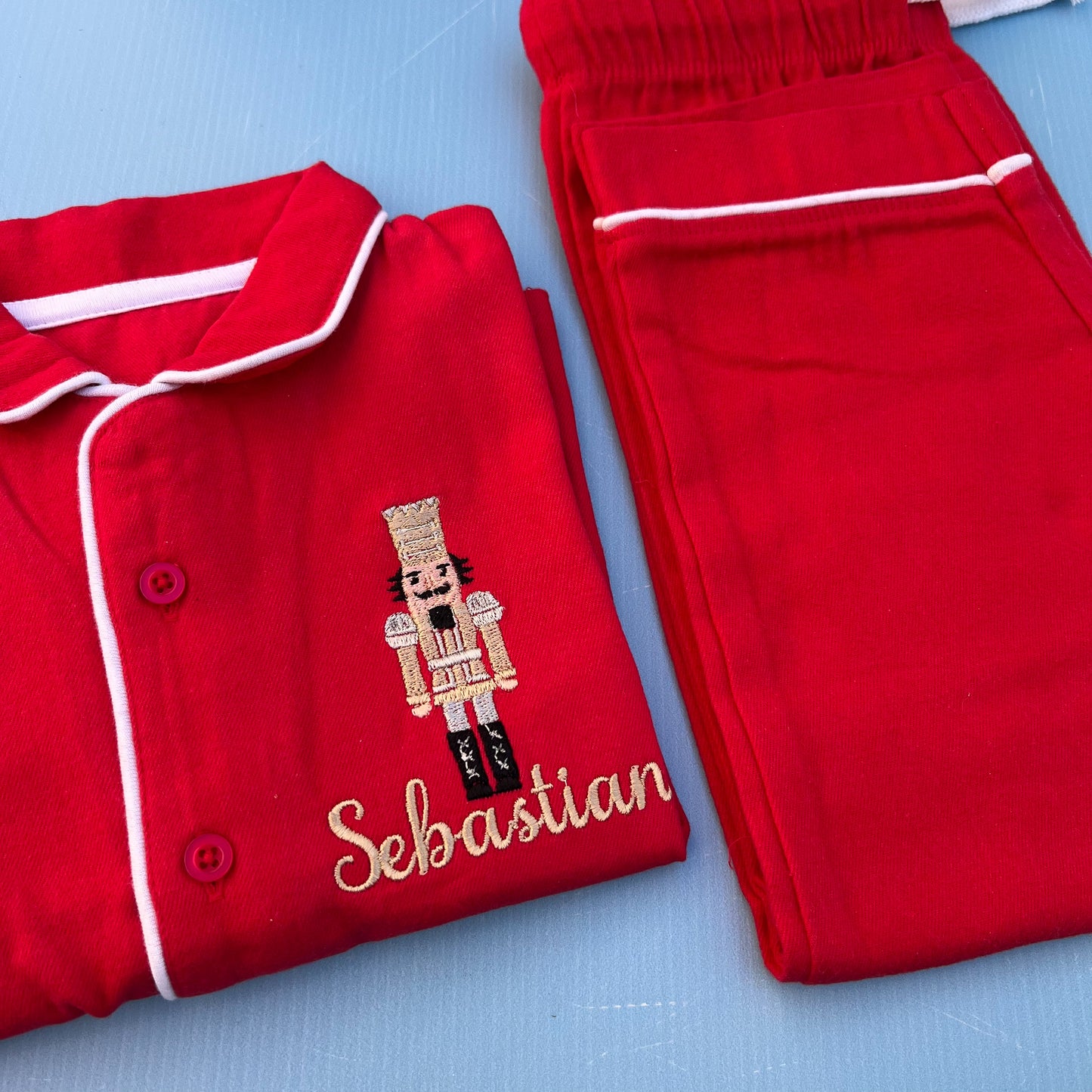 Classic Red Christmas Pyjamas with nutcracker