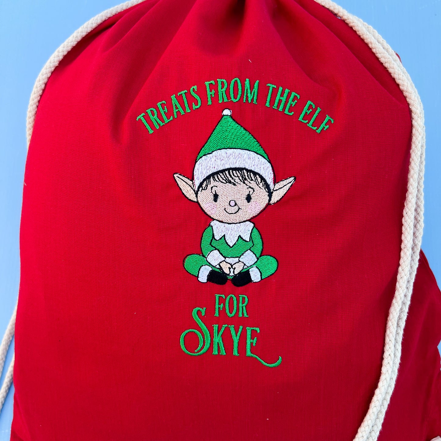 Red Elf Treat Bag