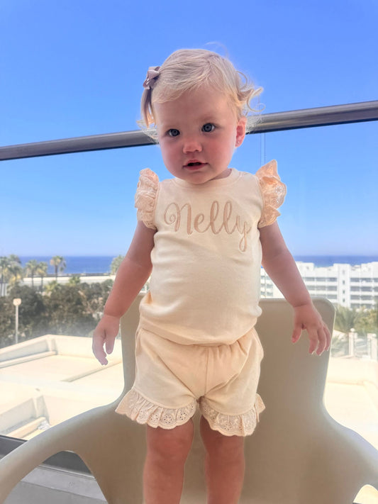 Lemon Frill Short Set