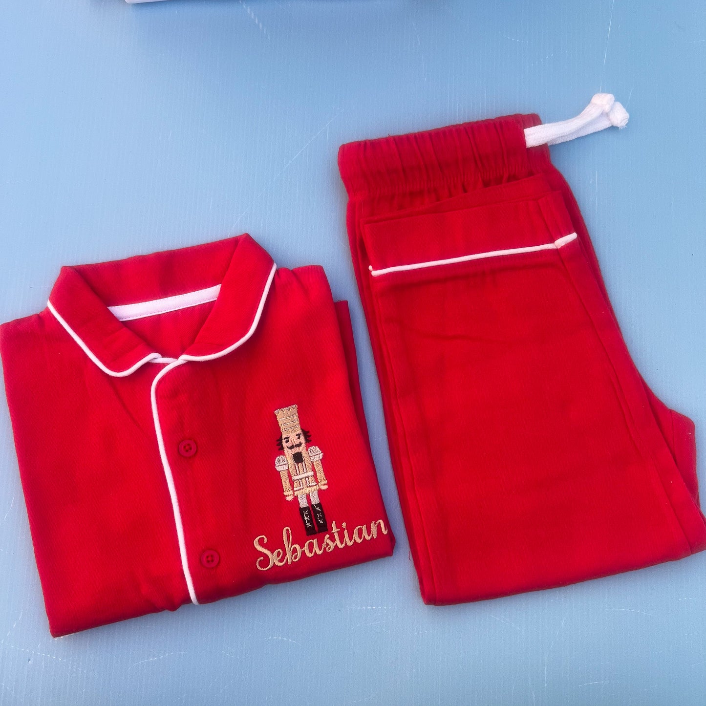 Classic Red Christmas Pyjamas with nutcracker