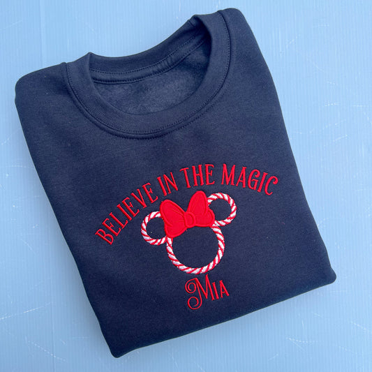 Minnie Mouse Candy Cane Jumper