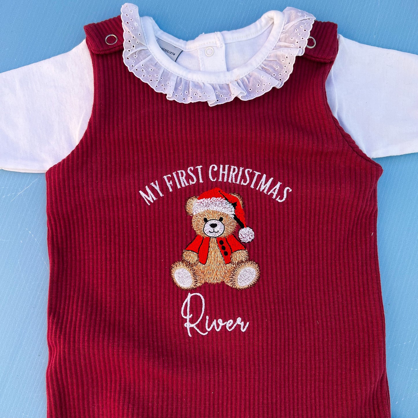 Christmas Bear dungarees