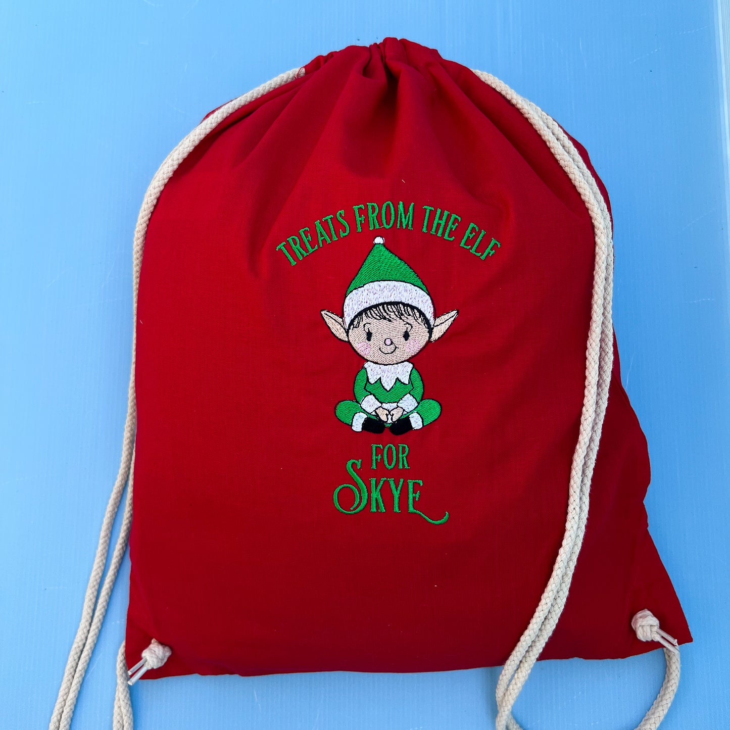 Red Elf Treat Bag
