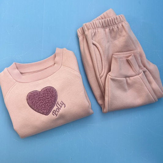 Pink Tracksuit with Teddy Heart/Star