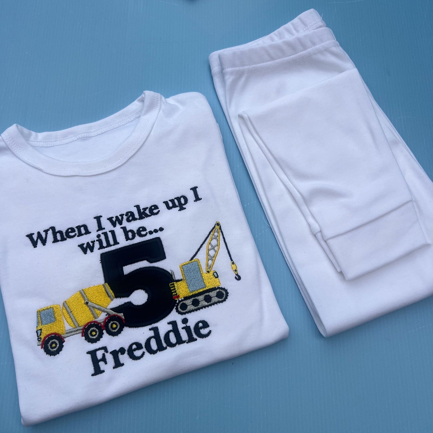 Digger Birthday Pyjamas