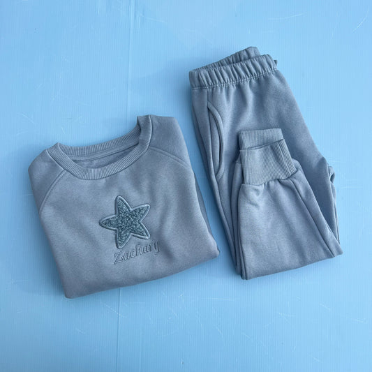 Blue Tracksuit with Teddy Heart/Star