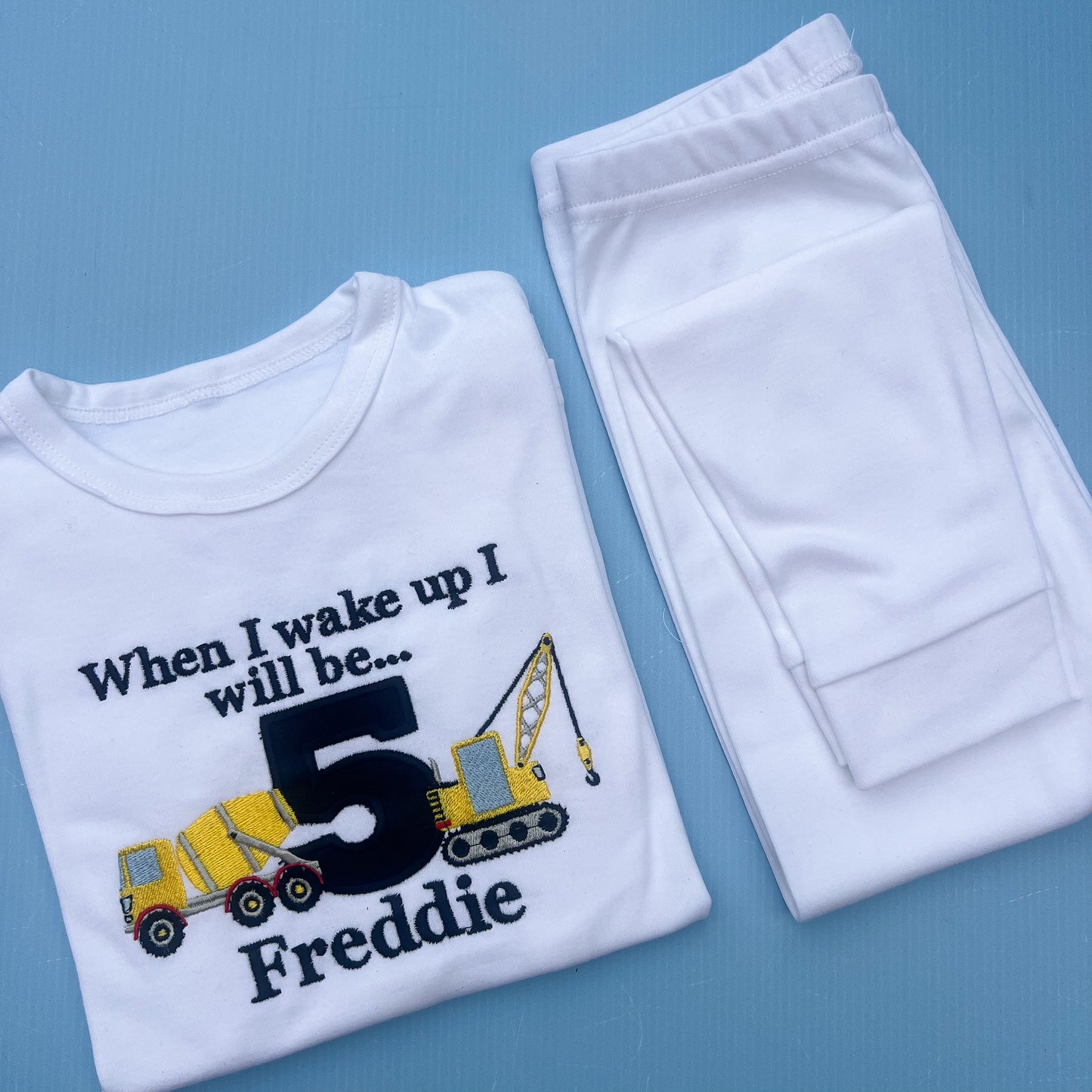 Digger Birthday Pyjamas