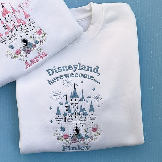 Disneyland Here We Come Castle - Blue Embroidery