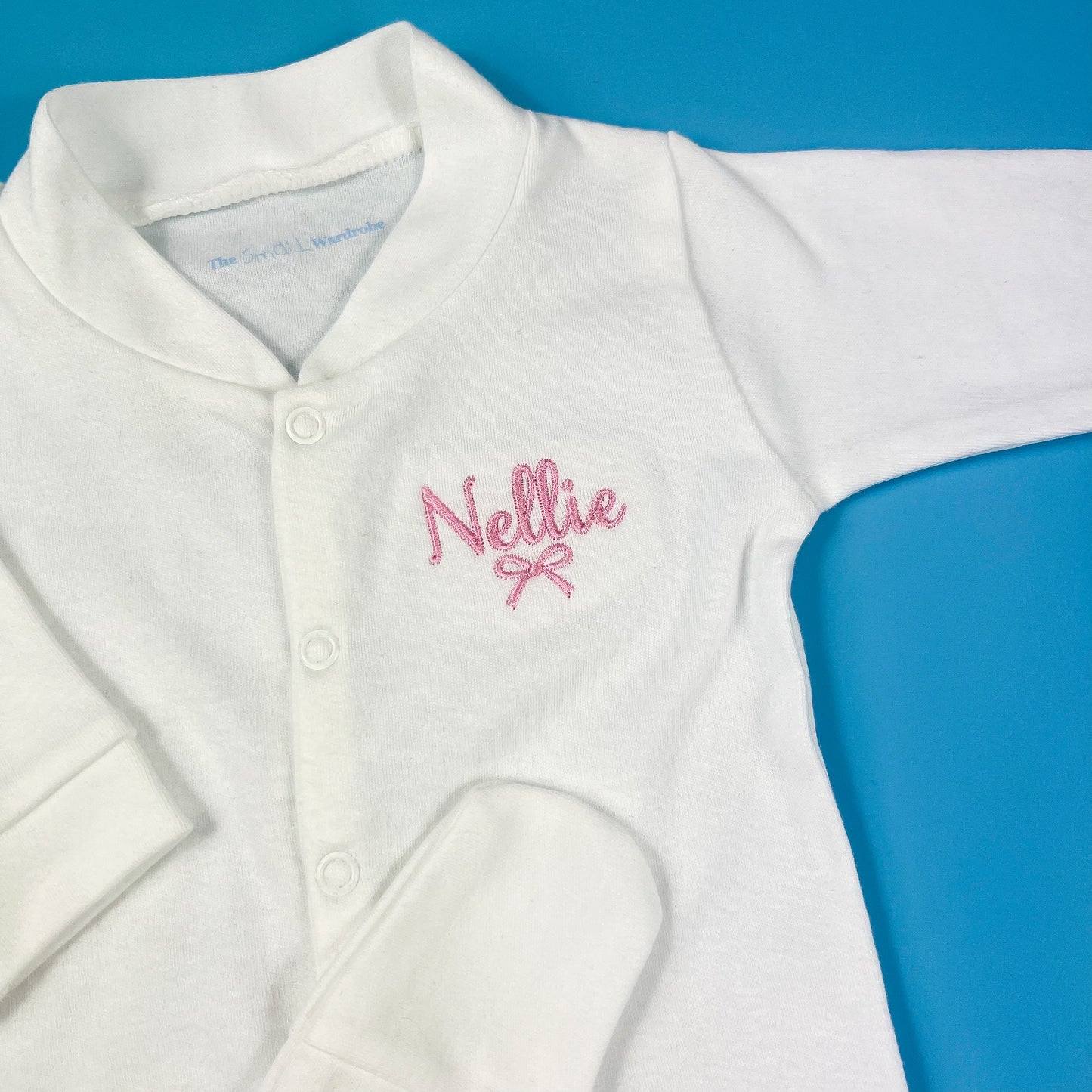 Babygrow with Name and Bow