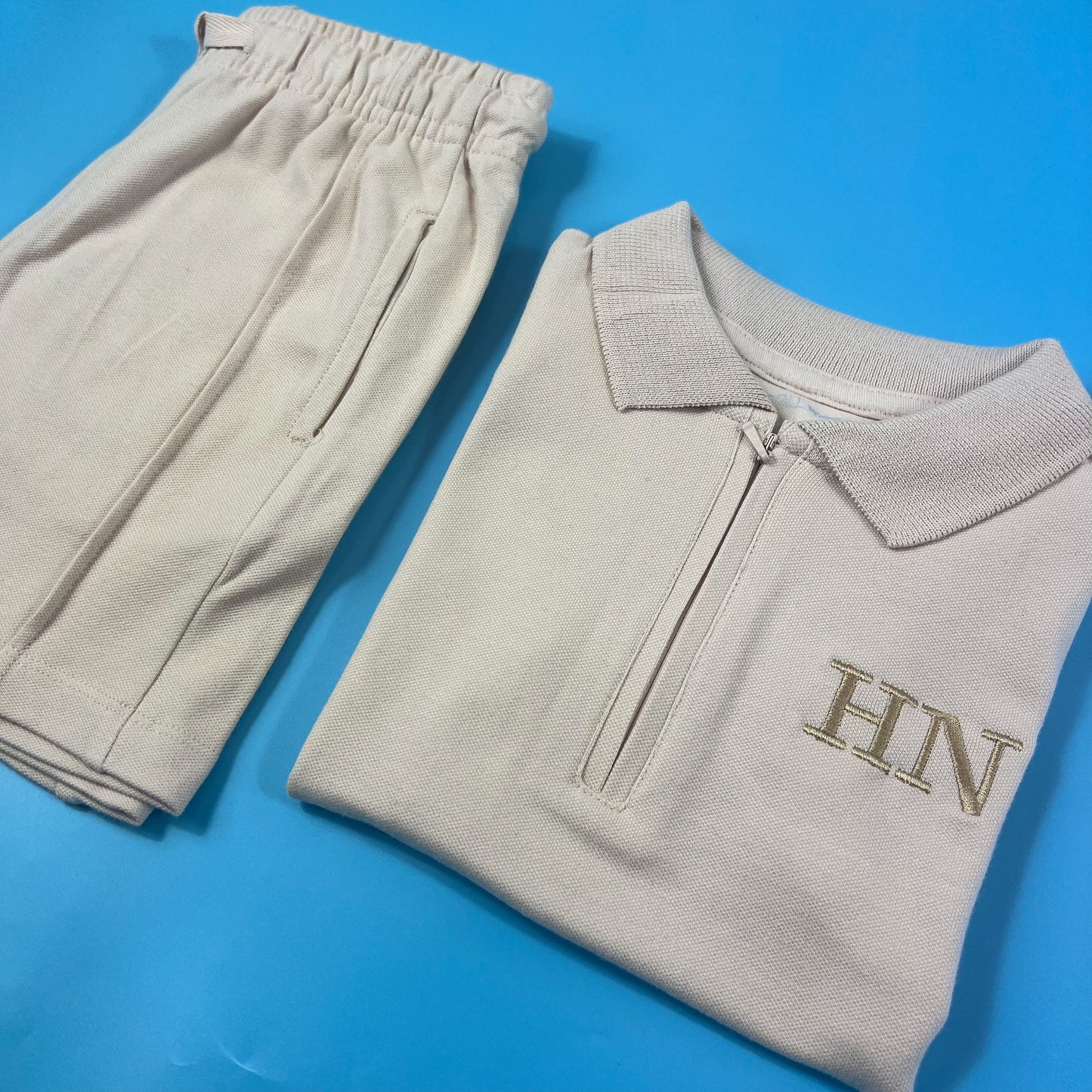 Nude Polo Short Set