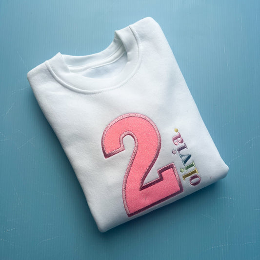 Glitter Number with Name