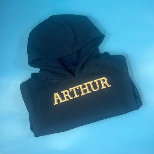 Navy Hoodie with 3D Font!