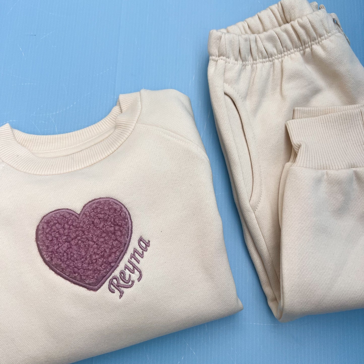 Oat Tracksuit with Teddy Heart/Star