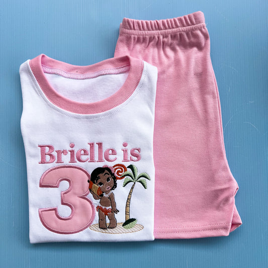 Moana Inspired Birthday Pyjamas