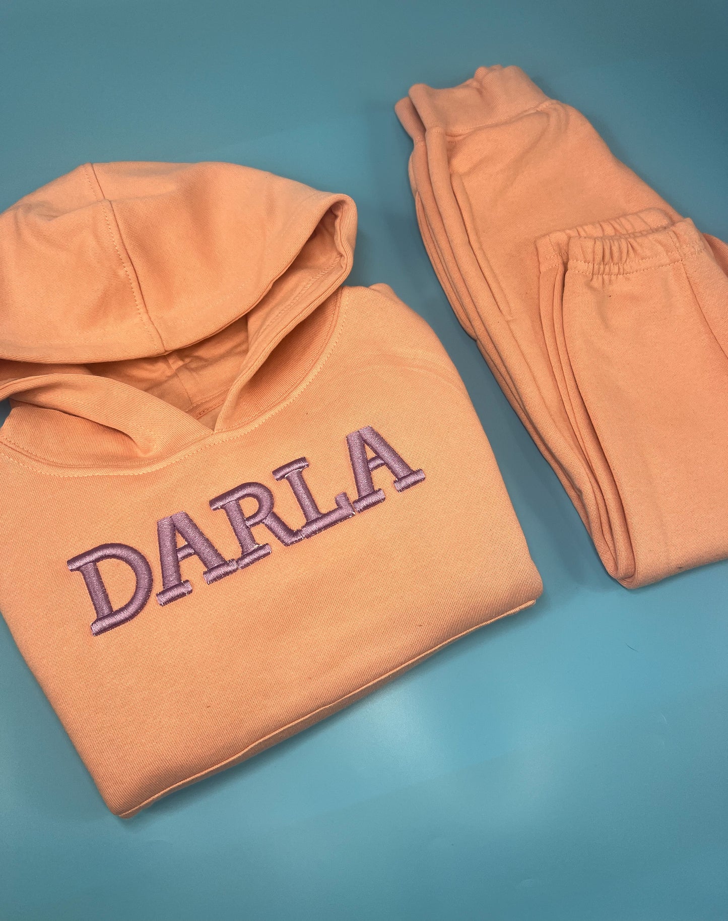 Peachy Pink Tracksuit with 3D font